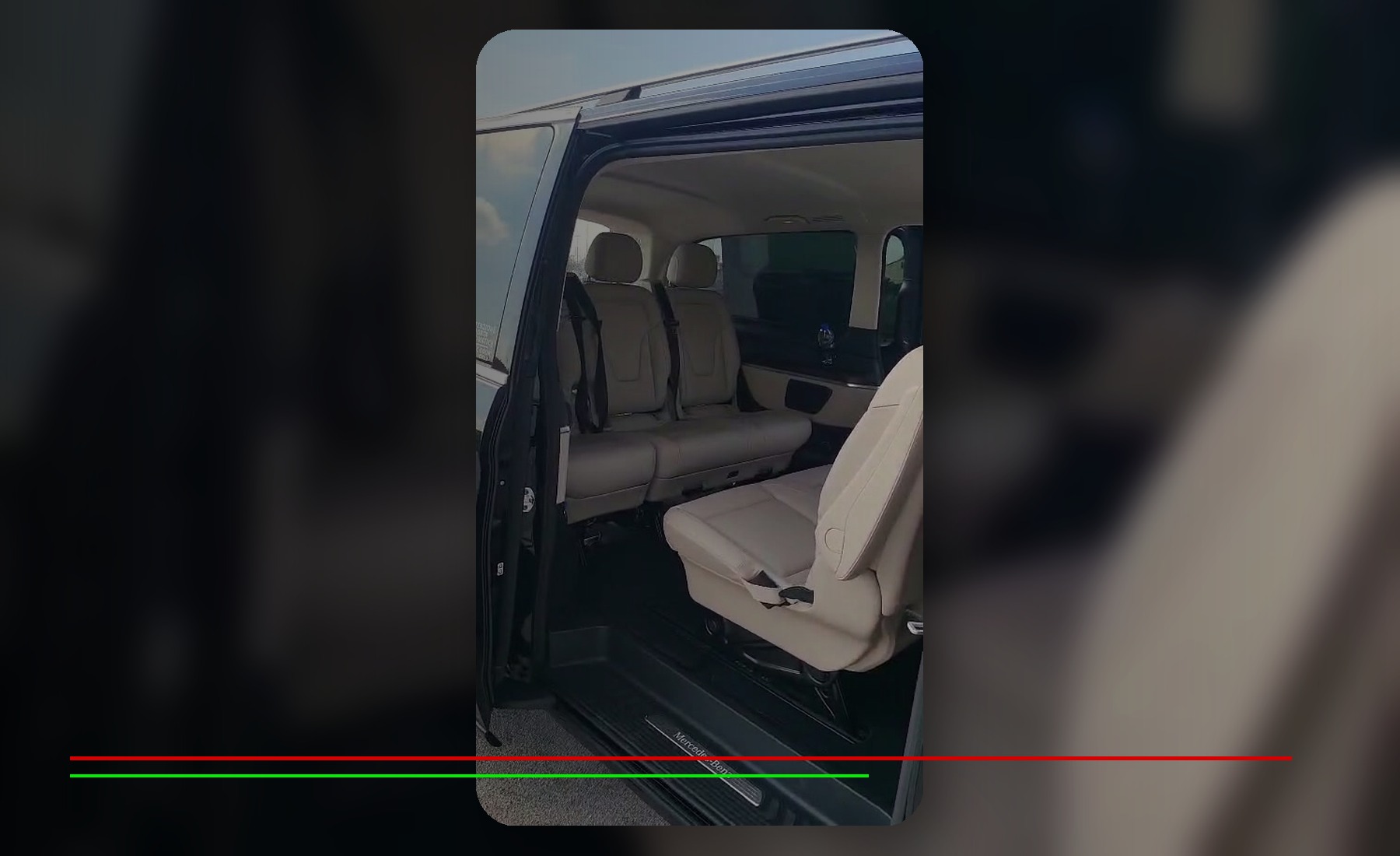 Noleggio con conducente Mercedes con porta aperta